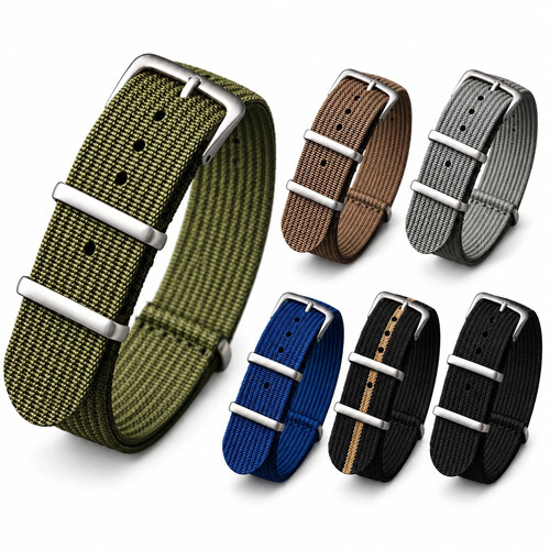 Ribbed nylon nato watch - ribbed,