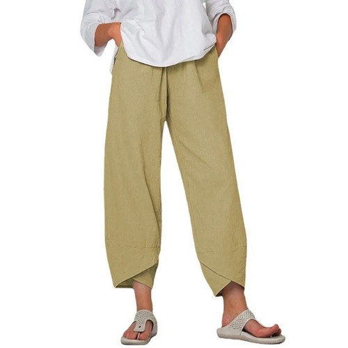 Womens ladies cotton linen - womens,