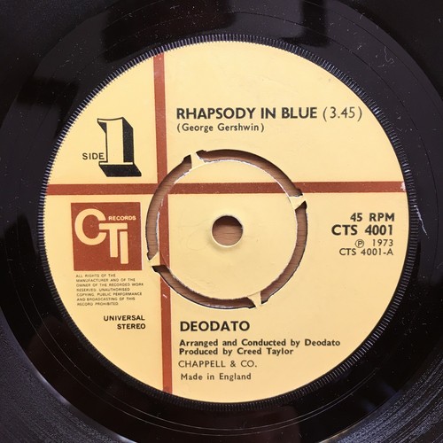 Deodato rhapsody blue - rhapsody, 7"