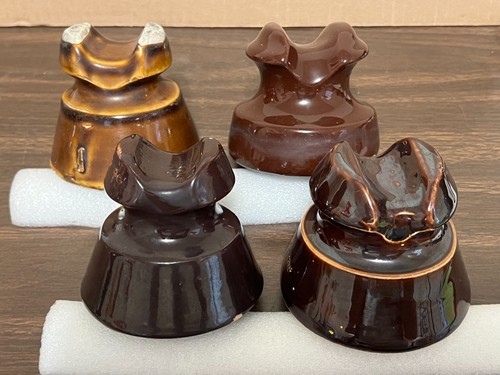 Antique porcelain insulators - porcelain,