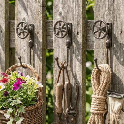 Retro wrought iron hook - retro,