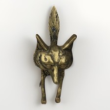 Vintage Solid Brass Fox Door
