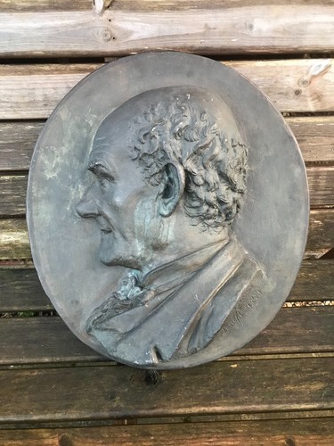 Bronze portrait plaque - bronze,