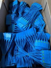 Blue Plastic Security Seals 220mm. Pull Tight High Strength Numbered Tags