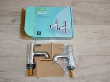 Bath Taps. Aber Pillar Bath Taps. NEW. Quarter Turn. In Box. Homebase. Bathroom