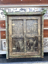 1700's Ancient Old Dark Royal Old House Window Single Door With Frame Complete