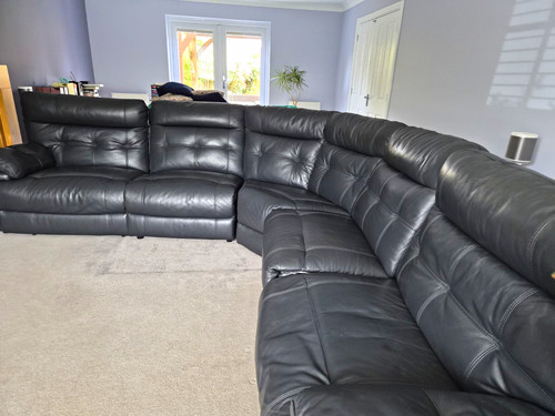 Black leather corner - leather,