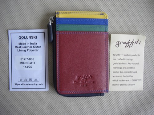 Golunski graffiti leather card - golunski,