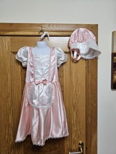 Girls Little  Bo Peep Fancy Dress With Bonnet. Age 7/8