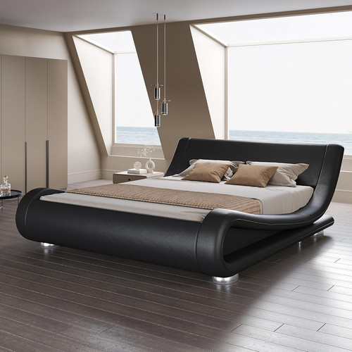 Queen size upholstered bed - queen,