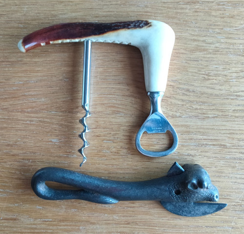 Horn corkscrew bottle - corkscrew/bottle, opener