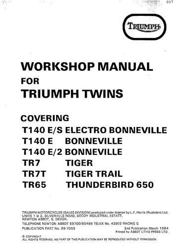 Triumph workshop service