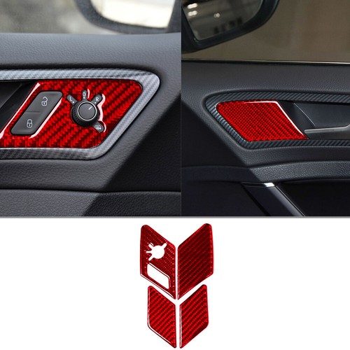 4pcs red carbon - 4pcs, fiber