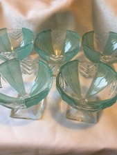 Art deco dessert dishes x 5