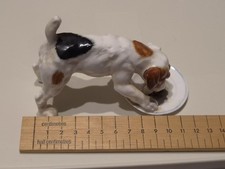Royal Doulton HN1158 Dog Terrier wth Plate VGC unboxed lovely item 