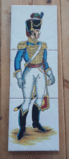 1980's  three Spanish  wall tiles of soldier - set 2