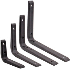 Strong Shelf Brackets Black Reinforced Support Wall Heavy Duty High Load Strong
