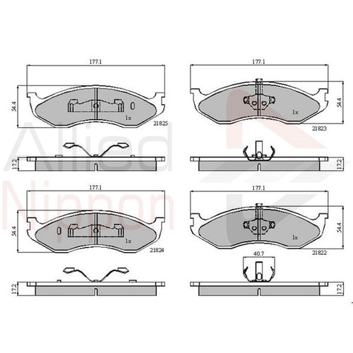 Brake pads set - brake, for