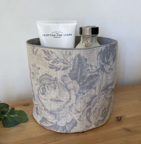 Handmade linen fabric storage