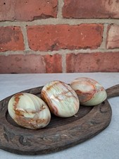 collection Three vintage decorative marble eggs