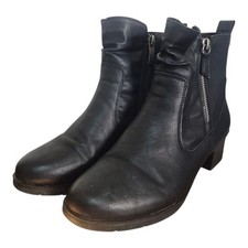 Relife by Pavers Black Ankle Boots Size UK 6 