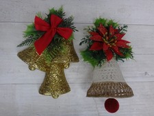 Vintage Christmas Wall Hanging Bells Plastic - Hong Kong
