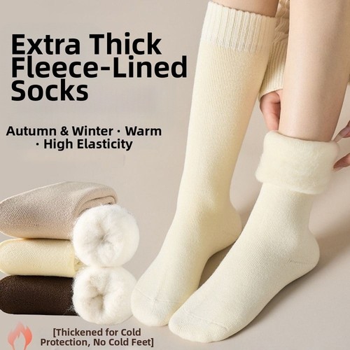 Calf terry socks cashmere - calf, snow