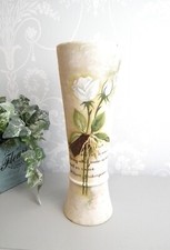 LARGE Decorative Terracotta Mondian TERRAZZA Hand Thrown Vase  Jar 15" EX