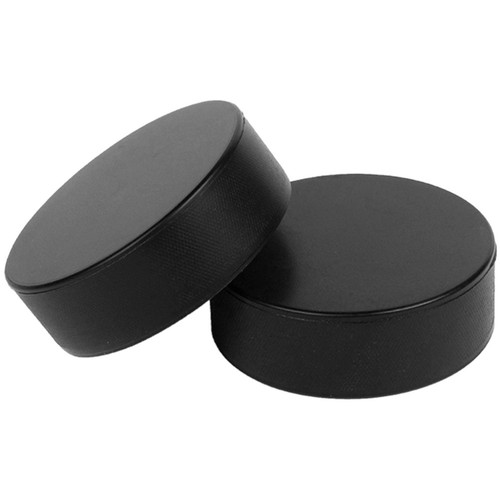 Black indoor hockey pucks - black,