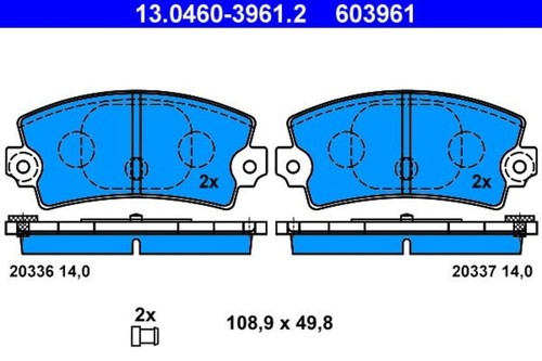 Disc brake pad set ate - disc,