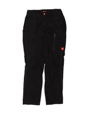 ENGELBERT STRAUSS Womens Straight Cargo Trousers UK 8 Small W32 L31 Black OC10