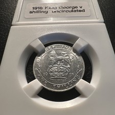1918 silver  one shilling