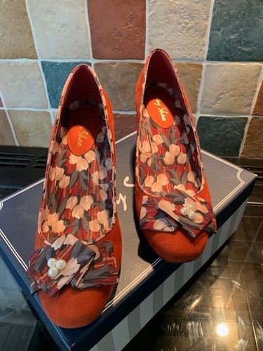 Ruby shoo rust coloured floral - coloured,