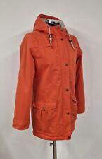 Seasalt Orange Coat Sz 10 Padded Rain Hooded Waterproof The Tiller Winter Parka 