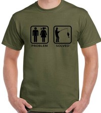 Fishing T-Shirt Problem Solved Mens Funny