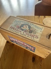 Gumpert bros wooden Empty Cigar box British Queen Havana Cigars. No Tobacco