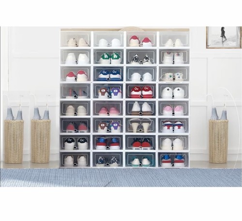 Stackable plastic shoe storage - stackable,