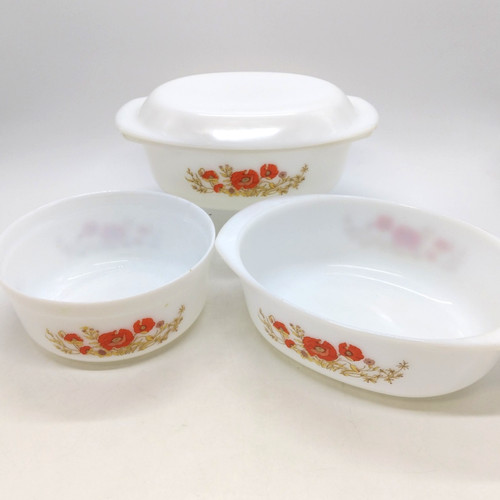 Vintage retro arcopal poppy - vintage/retro, "poppy"