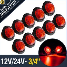10pc Mini Round 3/4" LED Side