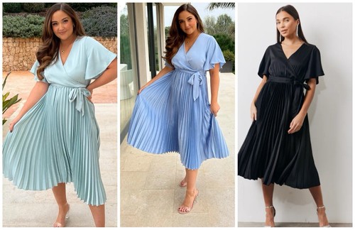 Jac jossa pleated midi dress - jossa,