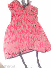 AGENT PROVOCATEUR SEXY RED LEOPARD LOIS SUSPENDER SLIP SIZE SMALL UK 6-8 BNWT