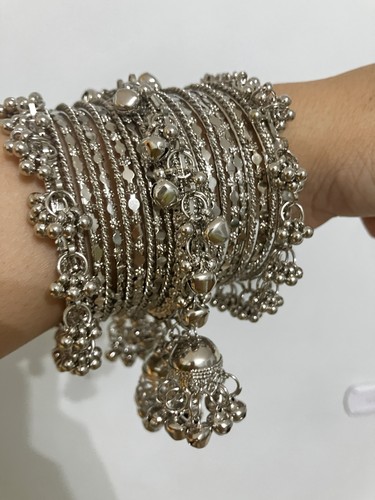 Bangles oxidised silver tribal - oxidised,