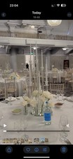 10 heads 120cm Clear Acrylic Candelabra Candle Holder Wedding Table Centerpiece