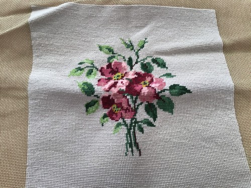 Vintage antique needlepoint - antique,