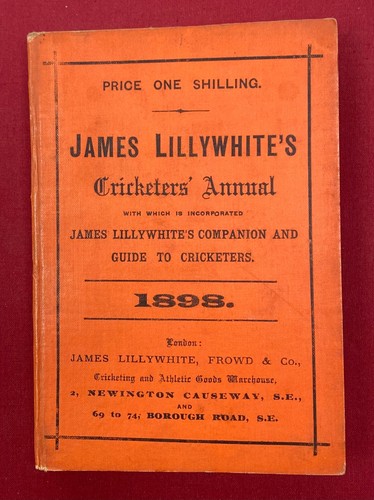 1898 james lillywhite - 1898, lillywhite’s