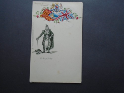 Military embossed postcard - embossed,