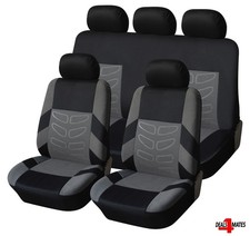 Car Seat Covers Grey Full Set Soft Fabric For  Vauxhall Corsa Astra Mokka