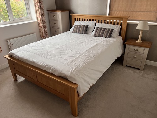 King size oak bed frame - king,