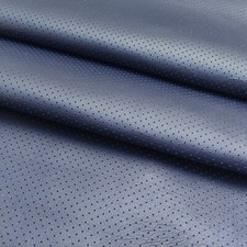 Perforated dark blue genuine