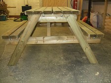 Seat wooden picnic - 4, table